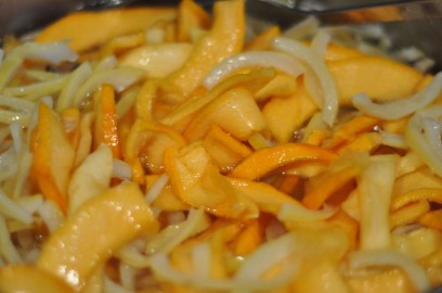 Adding the Lemon Rinds