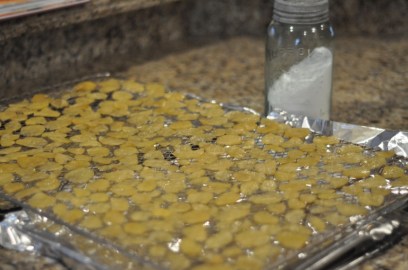 Large Rack of Ginger Slices Drying