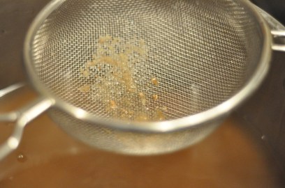 Straining the Ginger