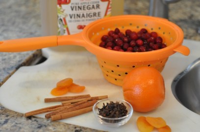 Festive Cranberry Vinegar Ingredients