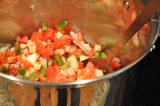 Veggies Starting to Cook